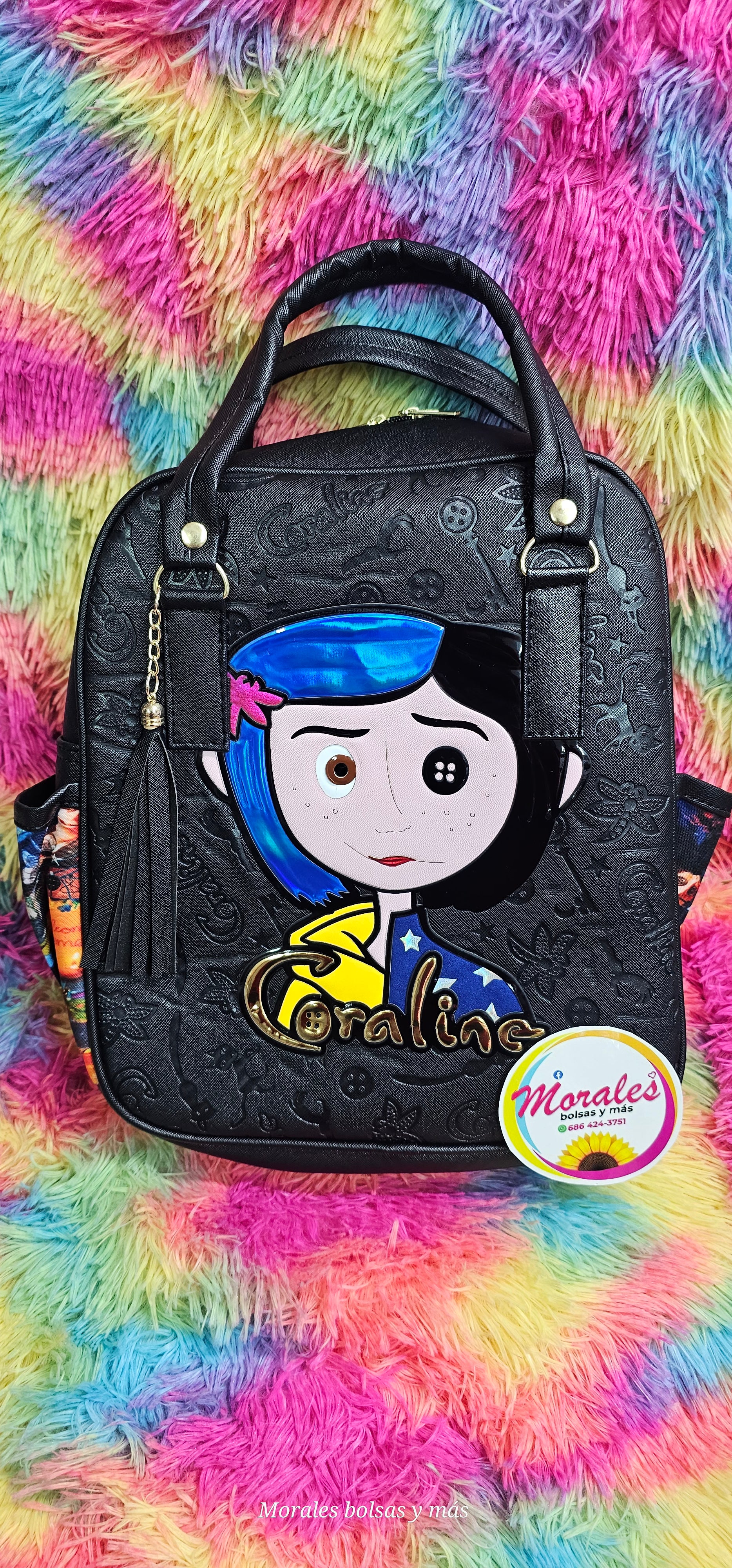 Coraline mochila negra