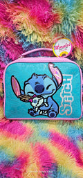 Stitch bolso rosa con azul