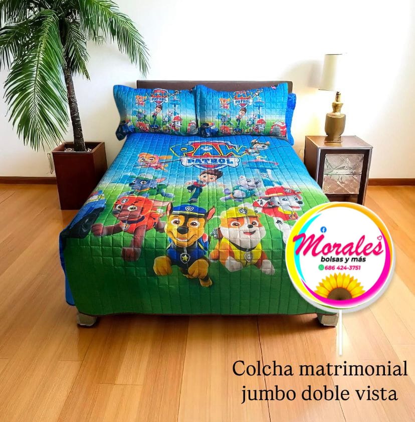 Pawpatrol colcha 2 fundas matrimonial