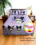 Kuromi colcha matrimonial con fundas