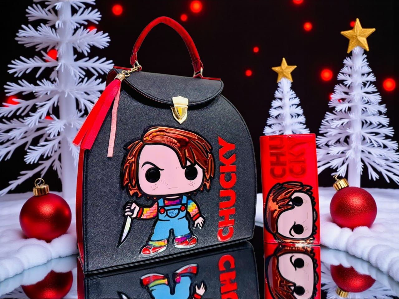 Chuky  mochilita negra  sin cartera