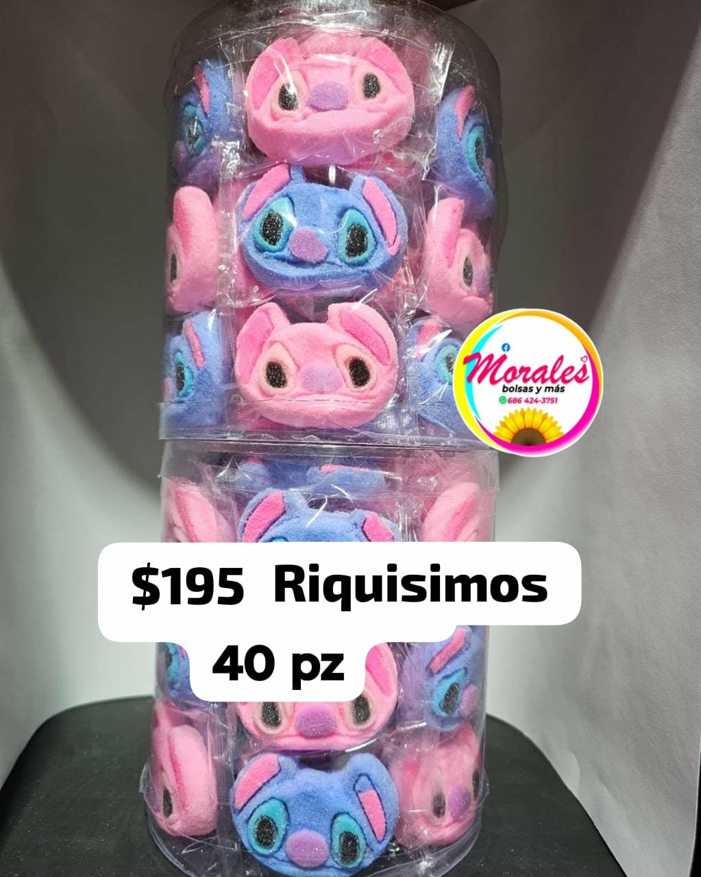 Stitch bombones mix rosa y azul