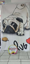Pug frazada matrimonial
