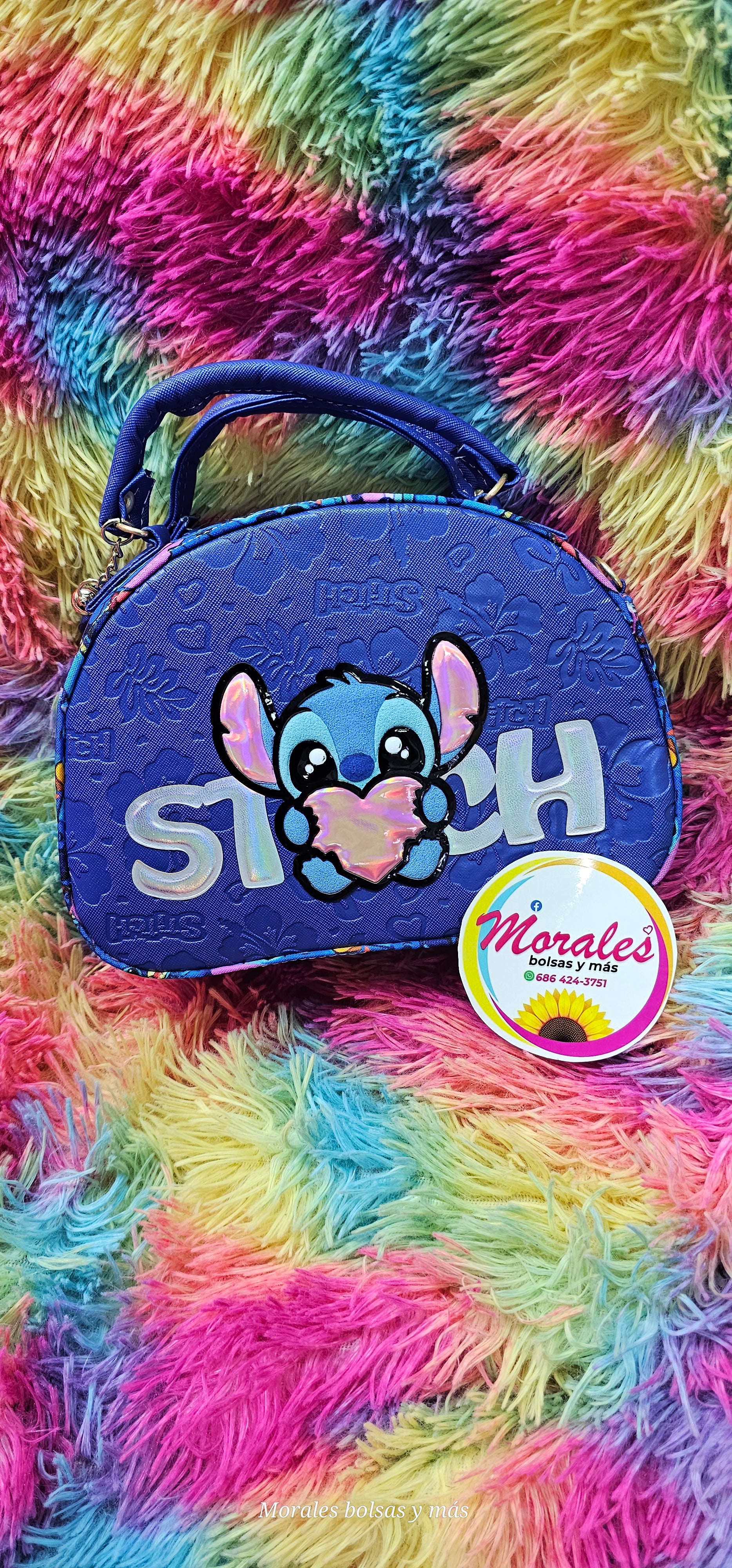 Stitch bolso mini azul